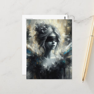 Postal La hada en un pliegue ciego