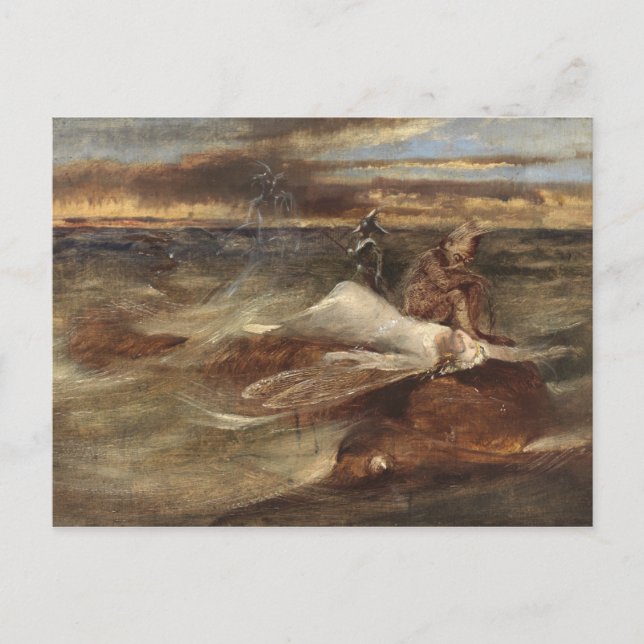 Postal La hada y la serpiente marina (Anverso)