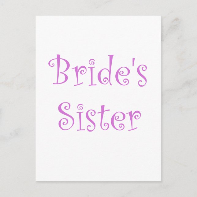 Postal La hermana de la novia (Anverso)
