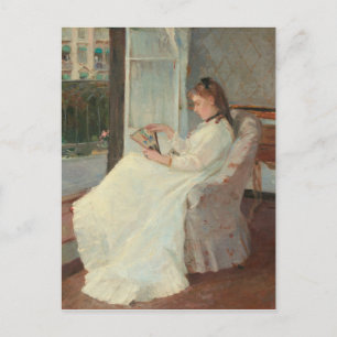 Postal La hermana del artista en una ventana, 1869