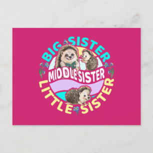 Postal La hermana del medio es una hermana mayor y menor 