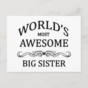 Postal La hermana mayor más asombrosa del mundo