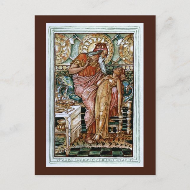 Postal La hija de Midas se convirtió en oro (Anverso)