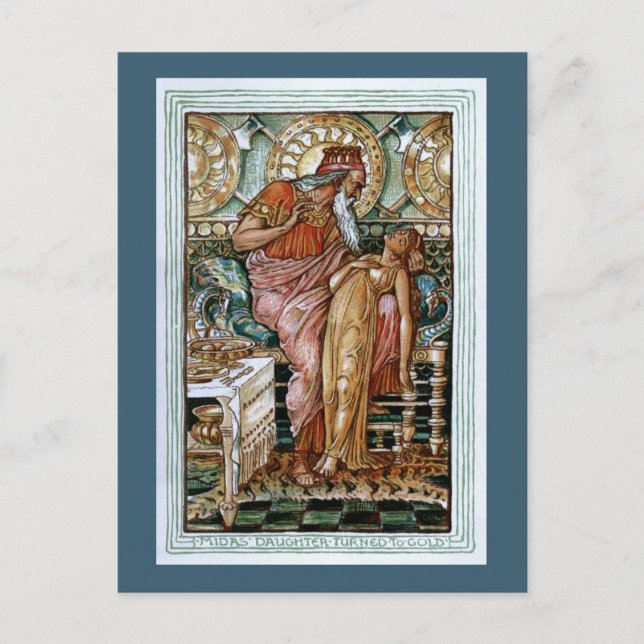 Postal La Hija De Midas Se Hizo Dorada (Anverso)