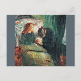 Postal La hija enferma de Edvard Munch, le muestra a Sofi