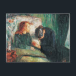 Postal La hija enferma de Edvard Munch, le muestra a Sofi<br><div class="desc">La niña enferma de Edvard Munch, muestra a Sofie en su cama de muerte, 1907. Uno de los cuatro de la serie — El niño enfermo (noruego: Det syke barn) es el título dado a seis pinturas y a una serie de litografías, puntos secos y grabaciones completadas por el artista...</div>