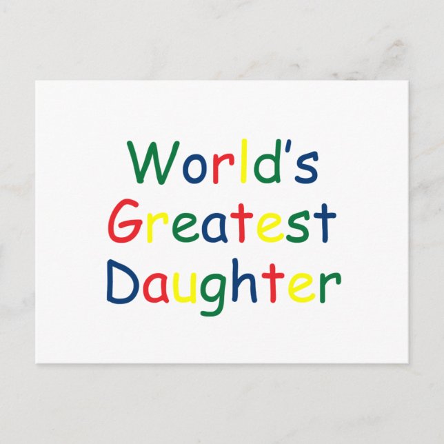 Postal La hija más grande del mundo (Anverso)