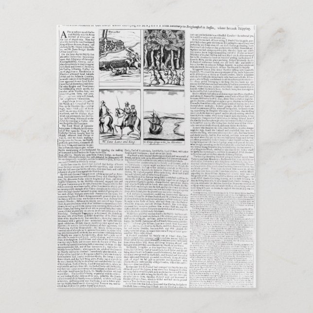 Postal La historia de la batalla de Worcester (Anverso)