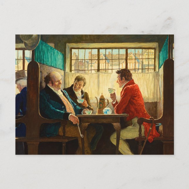 Postal La historia del café, 1940, de Newell Convers Wyet (Anverso)