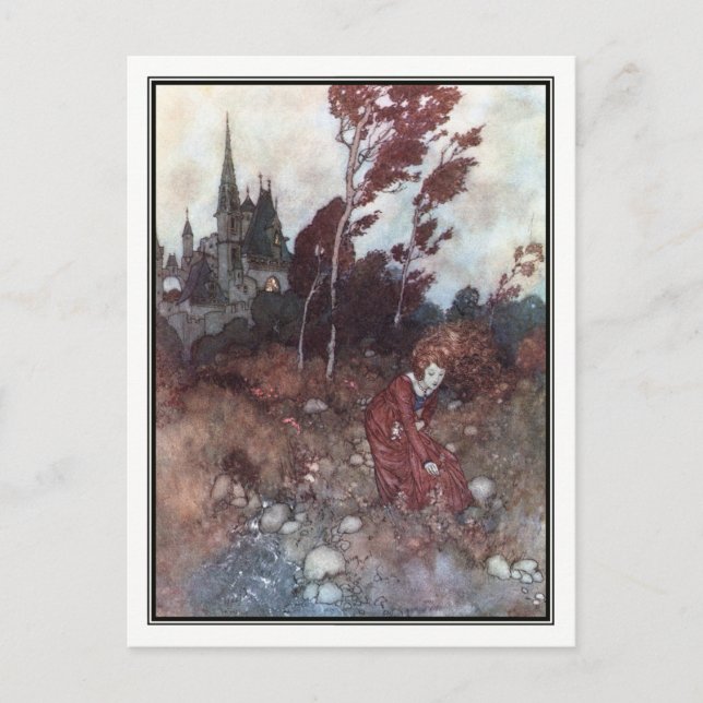 Postal La historia del viento de Edmund Dulac (Anverso)