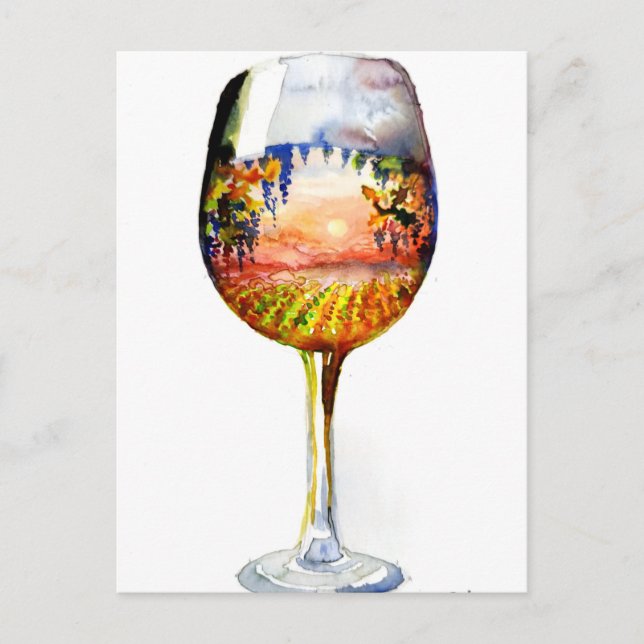 Postal La historia del vino (Anverso)