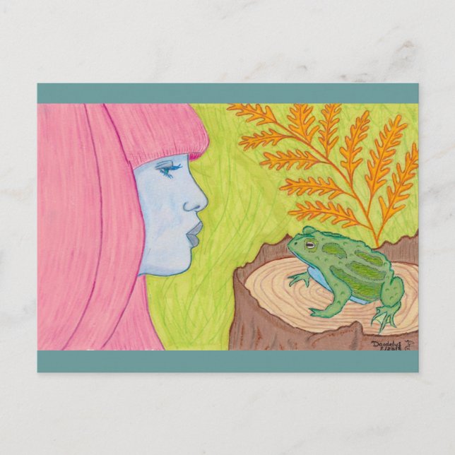 Postal "La historia habitual" de Daedelys (Anverso)