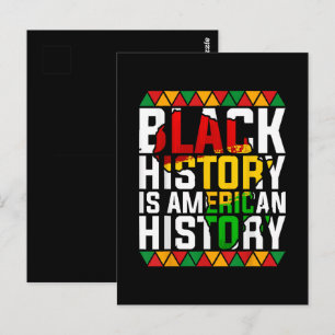 Postal La historia negra es historia americana patriótica