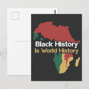 Postal La historia negra es historia mundial