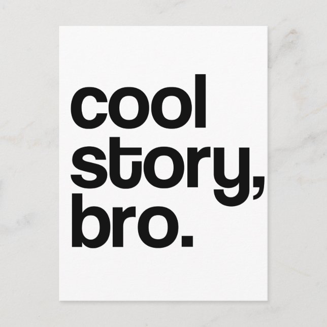 POSTAL LA HISTORIA ORIGINAL DE COOL BRO (Anverso)