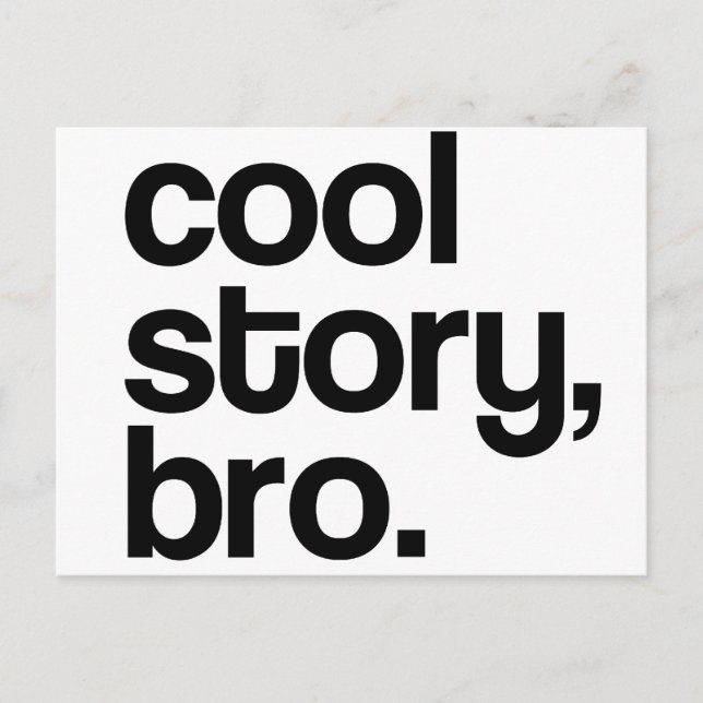 POSTAL LA HISTORIA ORIGINAL DE COOL BRO (Anverso)