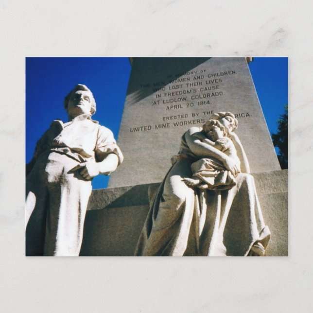 Postal La histórica masacre de Ludlow del 20 de abril de  (Anverso)