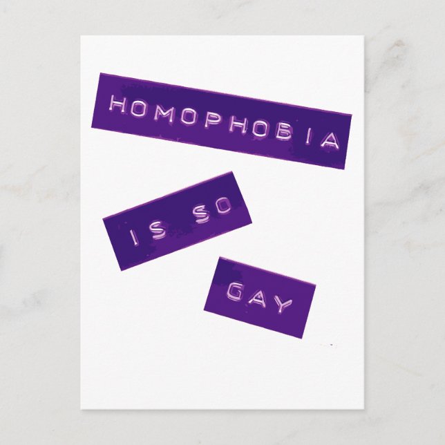 Postal La homofobia es tan gay (Anverso)