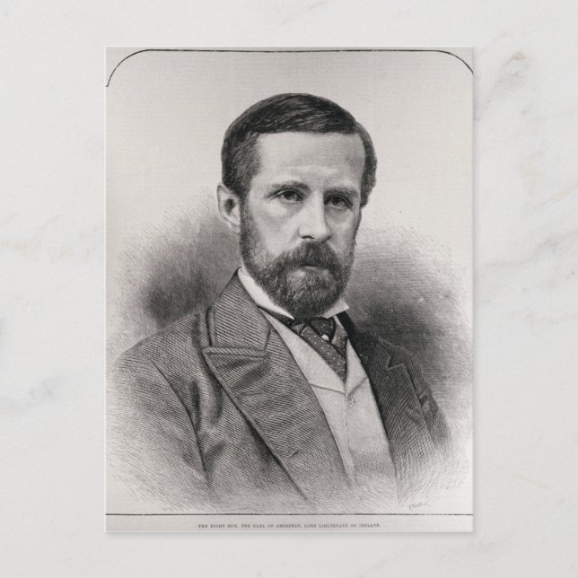 Postal La Honra Derecha. El Conde de Aberdeen (Anverso)