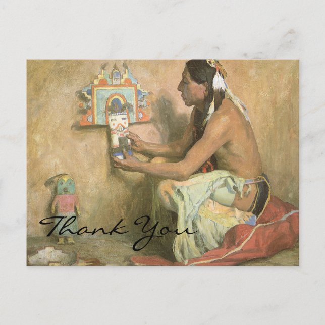 Postal La Hopi Katchina de Couse (Anverso)