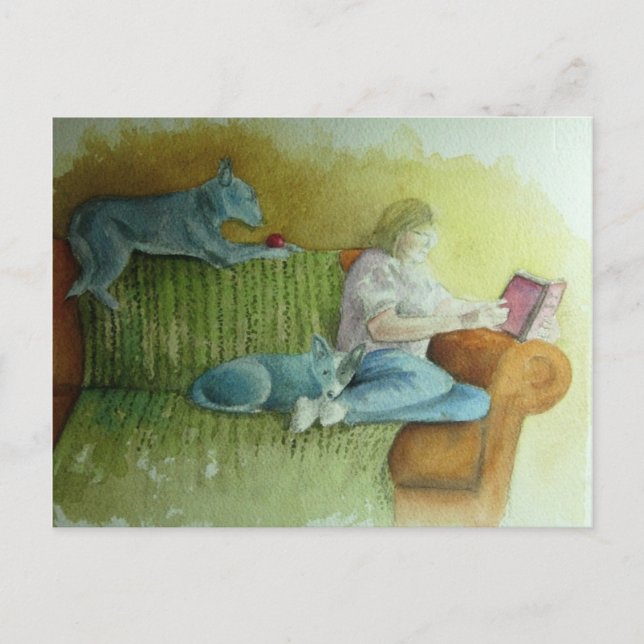 Postal La hora de lectura (Anverso)