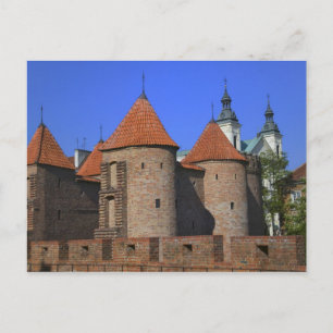 Postal La Iglesia Barbican y Pauline, Varsovia,