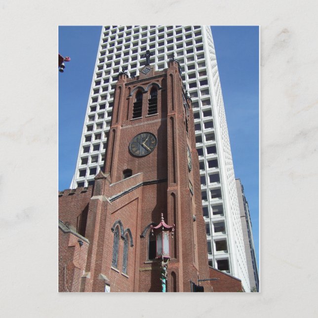 Postal La iglesia de St Mary viejo en Chinatown, SF, CA (Anverso)