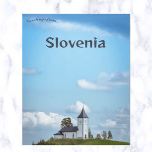 Postal La Iglesia de St Primoz en Jamnik Eslovenia