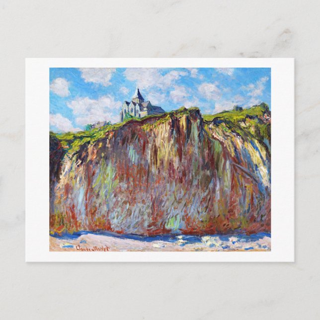 Postal La Iglesia de Varengeville, 1882 Claude Monet fres (Anverso)