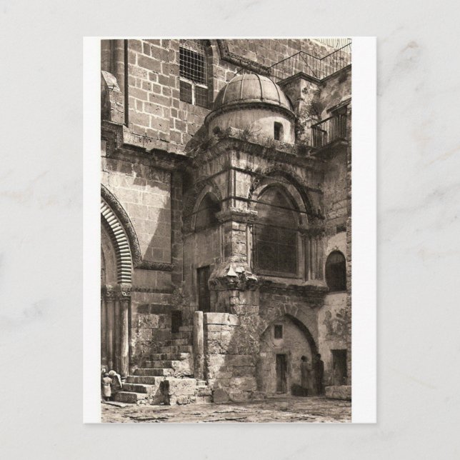Postal La Iglesia del Santo Sepulcro en Jerusalén (Anverso)
