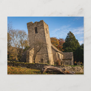 Postal La iglesia torcida de St Martin en Cwmyoy, Gales