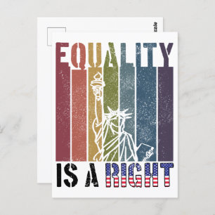 Postal La igualdad es un derecho patriótico LGBTQ y derec