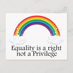 Postal La igualdad es un derecho y no un privilegio