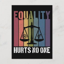 Postal La igualdad no afecta a nadie por los derechos pat