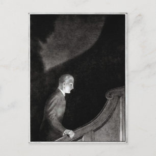 Postal La imagen del Ilustracion gris de Dorian