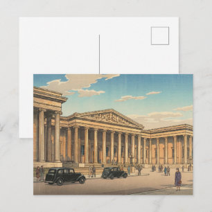 Postal La impresión de grabado en madera japonés del Muse