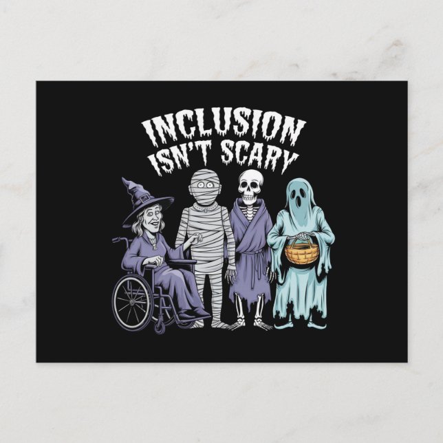 Postal La inclusión divertida no da miedo Profesor Hallow (Anverso)