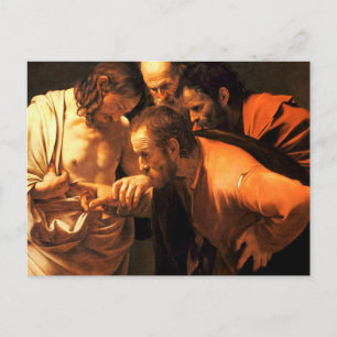 Postal La Incredulidad De Santo Tomás Por Caravaggio