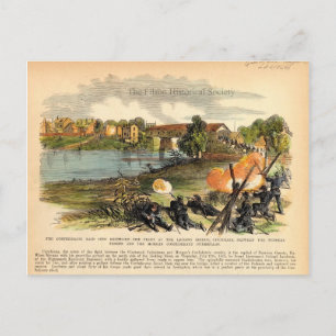Postal La incursión de Morgan en la Guerra Civil American