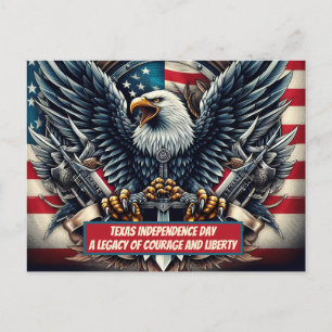 Postal La independencia de Texas un legado de coraje y li