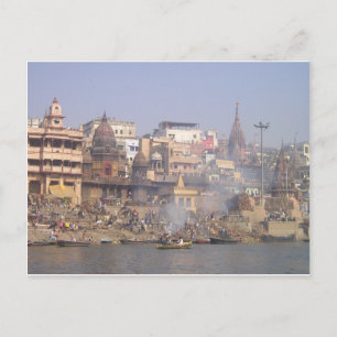 Postal La India el río Ganges