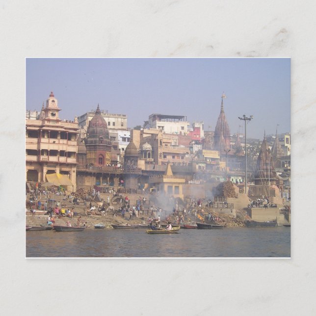 Postal La India el río Ganges (Anverso)