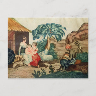 Postal La infancia de Paul y Virginie