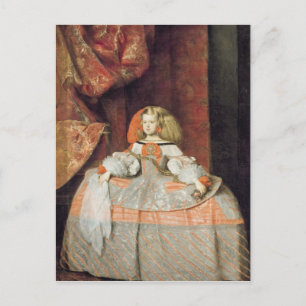 Postal La infanta María Marguerita en rosa