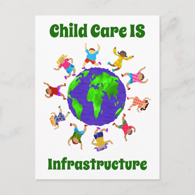 Postal La infraestructura de cuidado infantil es (Anverso)