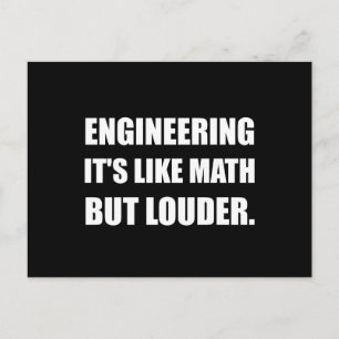 Postal La ingeniería tiene gusto de matemáticas pero de
