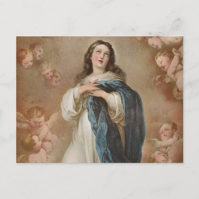 Postal La inmaculada concepción de la litografía american (Anverso)