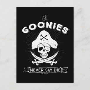 Postal La insignia pirata "Nunca digas morir" de los Goon