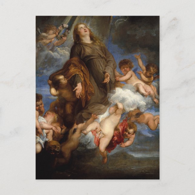 Postal La intercesión de San Rosario para los afectados p (Anverso)