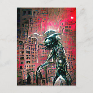 Postal La invasión de Alien